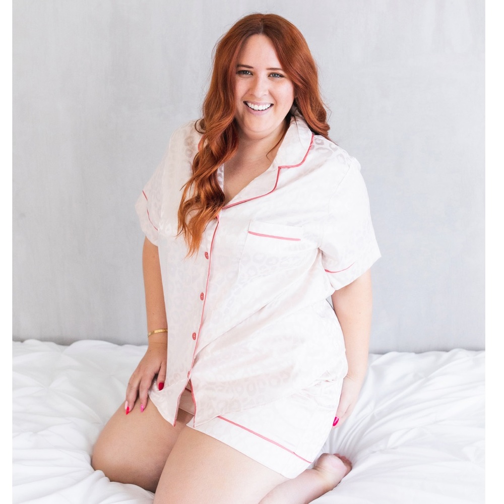 Elegant Cream Satin Pajama Set